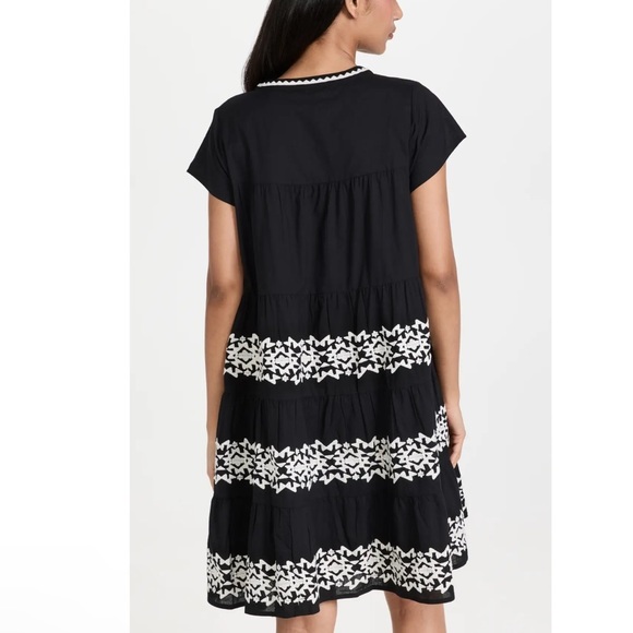 Roller Rabbit Shopbop Pamela Black & White Embroidered Cotton Lightweight Dress - Picture 5 of 14